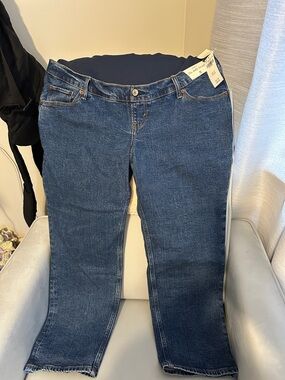 Abercrombie & Fitch Dark Blue Women's Maternity Jeans